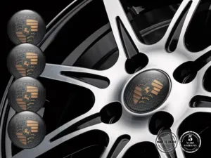 Porsche Decalcomania Cupola Stile Distintivi Ruota Custom